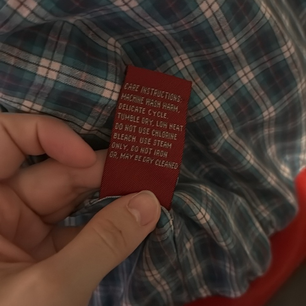 Vintage 80s American Eagle Barn Jacket Red Plaid Linging Pockets Zip FUC Flaw - Picture 8 of 16